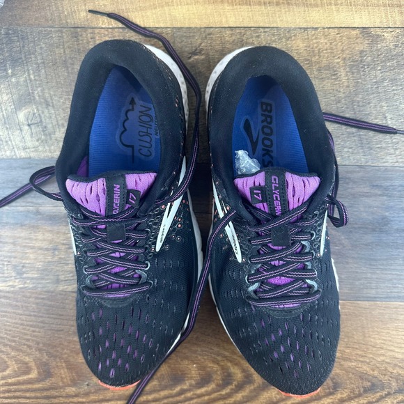 Brooks Glycerin 17 Women's Running Shoes Black Purple Orange Size US 7.5 - Picture 9 of 9